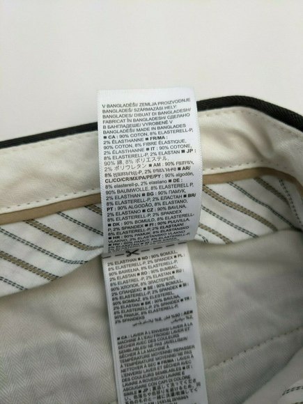 NWT Banana Republic Fulton Skinny Fit Rapid Movement Chino Charcoal 35W 36L - Picture 5 of 11